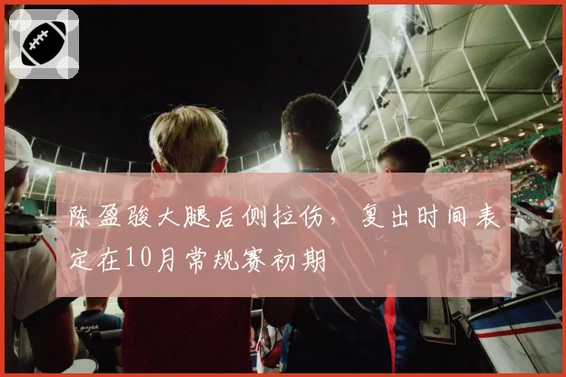 陈盈骏大腿后侧拉伤,复出时间表定在10月常规赛初期